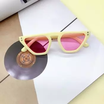 Модные детские солнцезащитные очки с УФ-защитой – Стильный унисекс дизайн для мальчиков и девочек розовый/бежевый