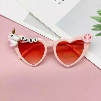 Модные детские солнцезащитные очки в форме единорога, милые, классные, для мальчиков и девочек, солнцезащитные очки с защитой от ультрафиолета
