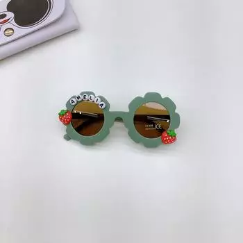Модные детские солнцезащитные очки в форме милой клубники с рисунком Защита от солнца Очки с защитой от ультрафиолета Детские очки Tide