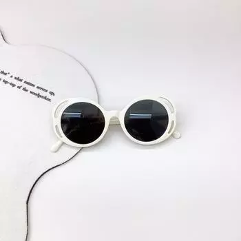 Модные детские солнцезащитные очки в круглой оправе, вогнутые солнцезащитные очки для девочек, солнцезащитные очки с защитой от ультрафиолета для мальчиков