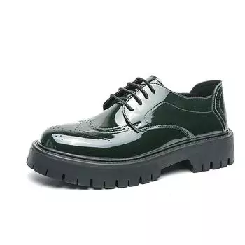 Модные дизайнерские брендовые износостойкие мужские кожаные повседневные туфли на толстой подошве, классические коричневые деловые туфли, мужские низкие лоферы 38 коричневый