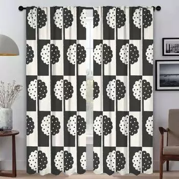 Модные дизайнерские кухонные шторы для гостиной, тюль для спальни, шторы для домашнего интерьера, 2 шт., перегородки для детей W50xH70cmx2pcs-CL