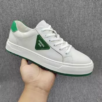 Модные дизайнерские повседневные кроссовки на платформе для мужчин Модные мужские кроссовки из воловьей кожи с мягкой подошвой Повседневные роскошные кроссовки Zapatos Para Hombre 38
