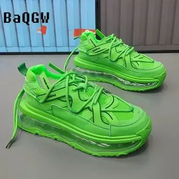 Модные дизайнерские роскошные массивные кроссовки для мужчин, туфли с закрытым дном, модные повседневные туфли из натуральной кожи с увеличенной внутренней платформой 39