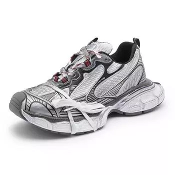 Модные дизайнерские роскошные спортивные туфли для женщин, повседневные кроссовки на шнуровке для бега, дышащие теннисные женские кроссовки на плоской подошве, трендовая мода 2024 года 35 серый