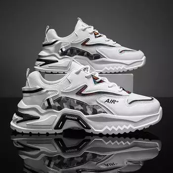 Модные дизайнерские туфли PARZIVAL для мужчин, повседневные громоздкие кроссовки на шнуровке, модные студенческие кроссовки, мужские вулканизированные теннисные туфли для мужчин 39 белый