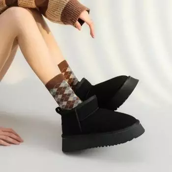 Модные дизайнерские женские замшевые сапоги, весенние и осенние сапоги с круглым носком, удобные, легкие, модные сапоги с неглубоким носком, обувь для женщин 35 чёрный