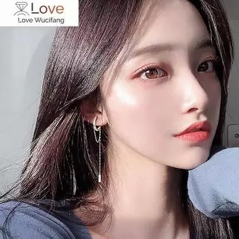 Модные длинные геометрические круглые серьги-цепочки для ушей, женские корейские стильные серьги-кисточки, женские ювелирные изделия Kpop, подарок на вечеринку