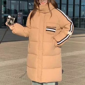 Модные длинные парки для женщин, пальто с капюшоном, большие размеры, свободные, толстые, теплые, женские зимние пальто M чёрный