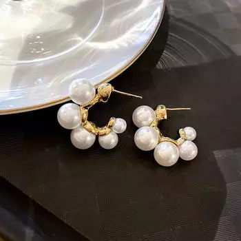 Модные длинные серьги-кисточки с крупным жемчугом для женщин, свисающие серьги с кристальной цепочкой, корейские украшения, свадебная бижутерия для женщин, новые