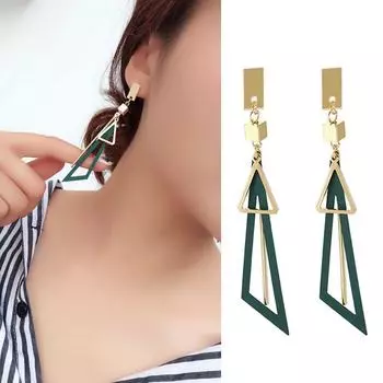 Модные длинные серьги с кисточками, женские геометрические свадебные серьги в стиле бохо с бахромой, массивные серьги-капли, ювелирные изделия чёрный