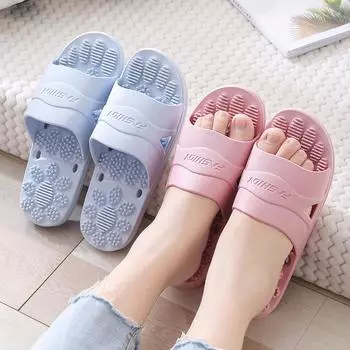 модные домашние тапочки для массажа ног женские летние сандалии домашние тапочки для ванной нескользящие мягкие подошвы мужские домашние туфли для пар в отеле 36-37