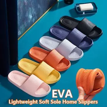 Модные домашние тапочки для мужчин и женщин, легкие тапочки из ЭВА с мягкой подошвой, домашние повседневные нескользящие сандалии для ванной комнаты 2000 года выпуска Asian size 36-37 оранжевый