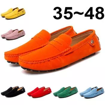 Модные домашние туфли-лоферы для мужчин, мокасины, женская обувь ручной работы, дышащая мягкая замшевая кожа, высокое качество, повседневные туфли на плоской подошве для вождения 4.5