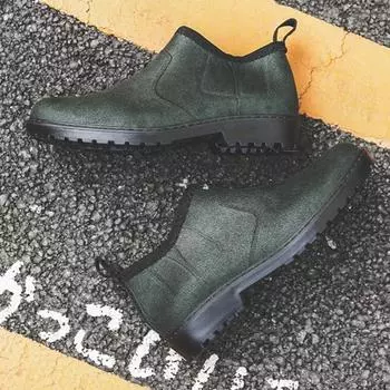 Модные дождевые туфли мужские низкие летние сапоги из ПВХ с короткими трубчатыми резиновыми ботинками водонепроницаемые туфли для мойки автомобиля для мужчин ANKLE 39 коричневый