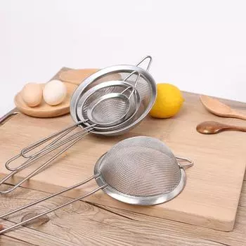Модные дуршлаги DIY сито из нержавеющей стали с мелкой сеткой 1 шт. сито для масла 8 размеров сито для муки высококачественные кухонные инструменты 7CM