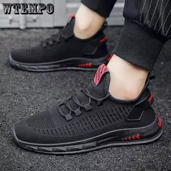 Модные дышащие кроссовки, мужские туфли с кокосовой подошвой, спортивная обувь с прозрачной подошвой, мужские кроссовки 44 чёрный