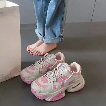 Модные дышащие легкие кроссовки на толстой подошве для женщин, новые повседневные кроссовки смешанных цветов для женщин Zapatos De Mujer 35