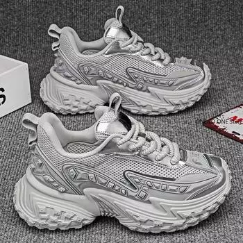 Модные дышащие мужские мотоциклетные ботинки 2024 года, новый стиль, уличная одежда, противоскользящие покрышки, универсальные повседневные модные кроссовки 39