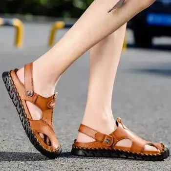 Модные дышащие мужские сандалии для дома, открытые, для ежедневного использования, мужские тапочки, новые летние, низкие цены, большие размеры, модные, оптовая продажа, стильные, для взрослых, V 38