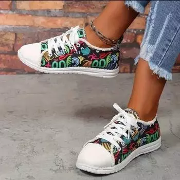 Модные дышащие парусиновые туфли, вулканизированная обувь для мужчин и женщин, модные парусиновые туфли с граффити для пар, легкая спортивная обувь 41