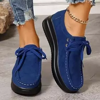 Модные дышащие повседневные туфли на плоской подошве женские легкие качели на платформе для похудения 43 чёрный