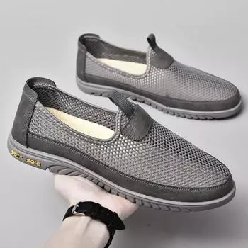 Модные дышащие сетчатые мокасины, роскошная мужская повседневная обувь ручной работы, легкие удобные кроссовки для активного отдыха, мужская обувь Tenis Masculino, мокасины 37