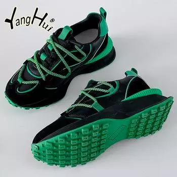 Модные дышащие женские кроссовки, соответствующие цветам, новинка 2023 года, повседневная дизайнерская дизайнерская обувь на платформе для бега, уютная женская обувь, весна-осень 35 Women чёрный