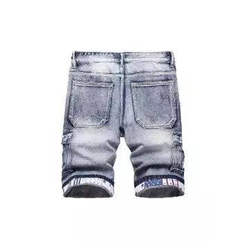 Модные джинсовые шорты в европейском и американском стиле для работы 36 светло-синий