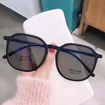 Модные фотохромные очки для мужчин и женщин, квадратные очки для близорукости, уличные изменяющие цвет очки для близорукости 0