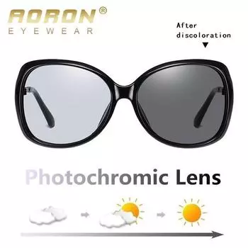 Модные фотохромные поляризационные солнцезащитные очки, роскошный классический дизайн, UV400, антибликовые очки, солнцезащитные очки для женщин и дам