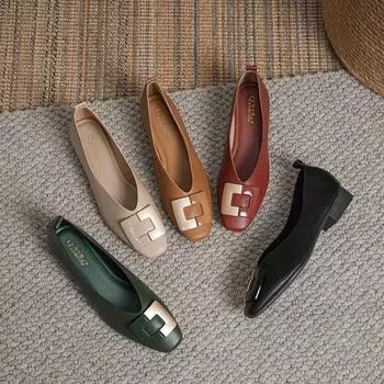 Модные французские туфли на низком каблуке с квадратной головкой и неглубоким носком, женские мягкие туфли на плоской подошве, дизайнерские черные рабочие туфли Zapatos De Mujer 33 красный