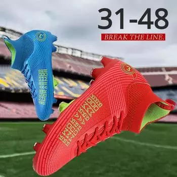 Модные футбольные бутсы унисекс, футбольные бутсы, футбольные ботильоны, молодежные тренировочные кроссовки, спортивная обувь на открытом воздухе, Роналду, большие размеры 31-48 31