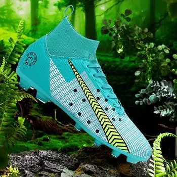 Модные футбольные бутсы унисекс, футбольные бутсы, футбольные ботильоны, молодежные тренировочные кроссовки, спортивная обувь на открытом воздухе, Роналду, большие размеры 31-48 31 зелёный