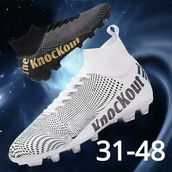 Модные футбольные бутсы унисекс, футбольные бутсы, футбольные ботильоны, молодежные тренировочные кроссовки, спортивная обувь на открытом воздухе, большие размеры 31-48 31
