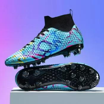 Модные футбольные бутсы унисекс, футбольные бутсы, футбольные ботильоны, молодежные тренировочные кроссовки, спортивная обувь на открытом воздухе, Роналду, большие размеры 32-46 31 синий