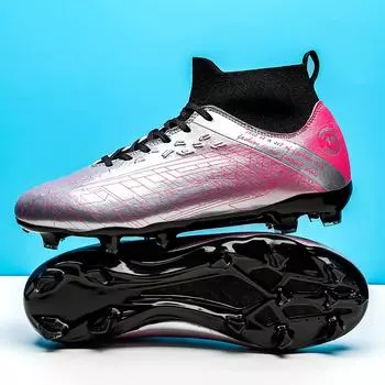 Модные футбольные бутсы унисекс, футбольные бутсы, футбольные ботильоны, молодежные тренировочные кроссовки, спортивная обувь на открытом воздухе 35 серебряный