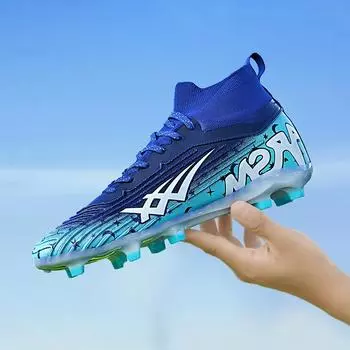Модные футбольные бутсы унисекс, футбольные бутсы, футбольные ботильоны, молодежные тренировочные кроссовки, спортивная обувь на открытом воздухе 35 синий