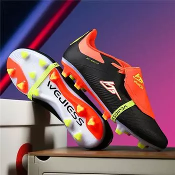 Модные футбольные бутсы унисекс, футбольные бутсы, футбольные ботильоны, молодежные тренировочные кроссовки, спортивная обувь на открытом воздухе 35 чёрный