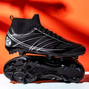 Модные футбольные бутсы унисекс, футбольные бутсы, футбольные ботильоны, молодежные тренировочные кроссовки, спортивная обувь на открытом воздухе 35 чёрный