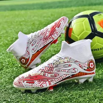 Модные футбольные бутсы унисекс, футбольные бутсы, футбольные ботильоны, молодежные тренировочные кроссовки, спортивная обувь на открытом воздухе, Роналду 35 синий