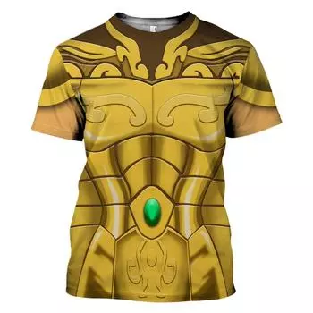 Модные футболки для косплея, мужские футболки с 3D-принтом, детские костюмы, летняя мода Harajuku, мужские и женские футболки с короткими рукавами, топы S