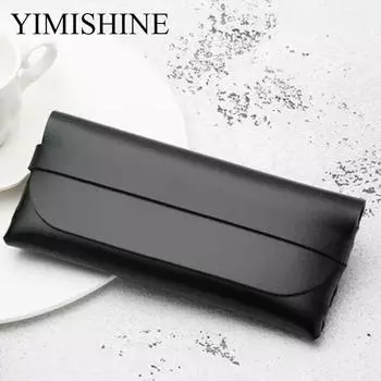 Модные футляры для очков Кожаный футляр для очков Мягкий футляр Держатель для очков чёрный