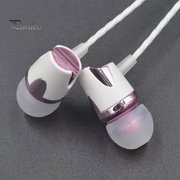 Модные гальванические наушники-вкладыши с микрофоном с шумоподавлением Высокопроизводительная проводная гарнитура 3,5 мм для компьютеров синий