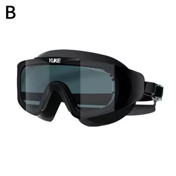 Модные гальванические очки для плавания с большой оправой, градиентные линзы, противотуманные, HD, водонепроницаемые, для взрослых, профессиональные очки для плавания CN