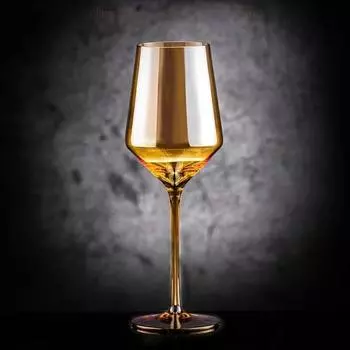 Модные гальванизированные золотые стеклянные бокалы для вина, бокалы для шампанского, бокалы для шампанского, винтажные бокалы, оригинальные коктейльные бокалы 430ml
