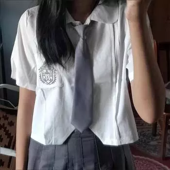 Модные галстуки JK для студентов колледжа, рубашки, костюма, галстука, однотонные коричневые галстуки для мужчин и женщин, ленивый галстук, короткий галстук для бакалавра чёрный