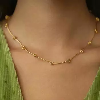 Модные геометрические бусы, модные шипы в стиле хип-хоп, завязанное ожерелье, ювелирные изделия