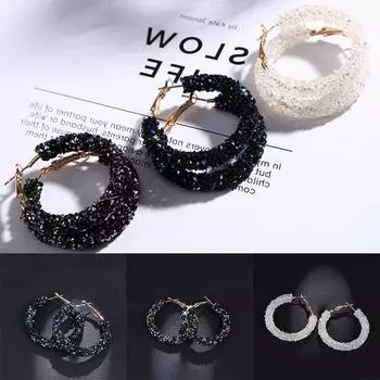 Модные геометрические круглые серьги-кольца для женщин, преувеличенные висячие серьги, ювелирные изделия, подарки белый