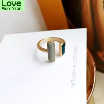 Модные геометрические открытые кольца для женщин, золотые металлические капающие масляные винтажные женские кольца, трендовые вечерние украшения на Хэллоуин, подарок Resizable